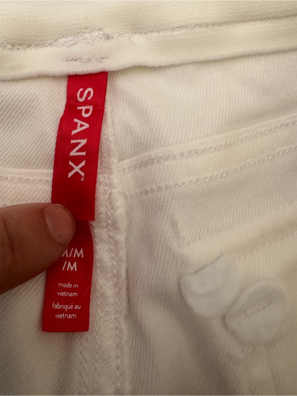 Spanx Stretch Twill Cropped White Wide Leg Pants - Picture 4 of 7